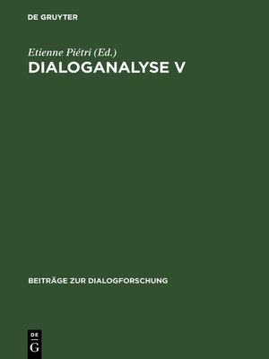 cover image of Dialoganalyse V